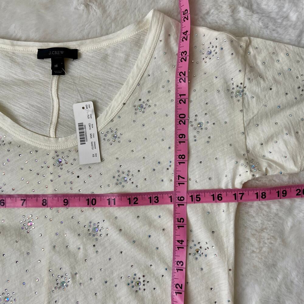 J. Crew Rhinestone Tee Shirt - Picture 3 of 5